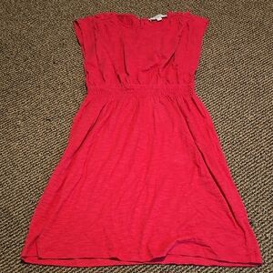 Loft Magenta Pink Sleeveless T Shirt Cotton Midi Dress